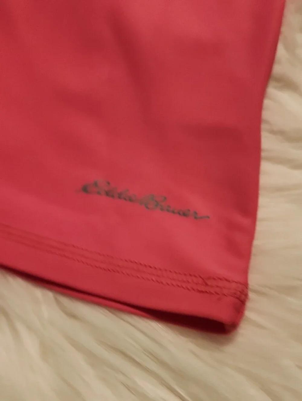 Eddie Bauer - Colorblock Rash Guard - Pink with Light Blue Sleeves  - Size 10-12
